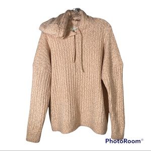 2for$20 bundle EUC Pale Pink Speckled Ribbed Sweater with Hood Size XXL